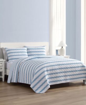 Tim Stripe Cotton Reversible Quilt Sets