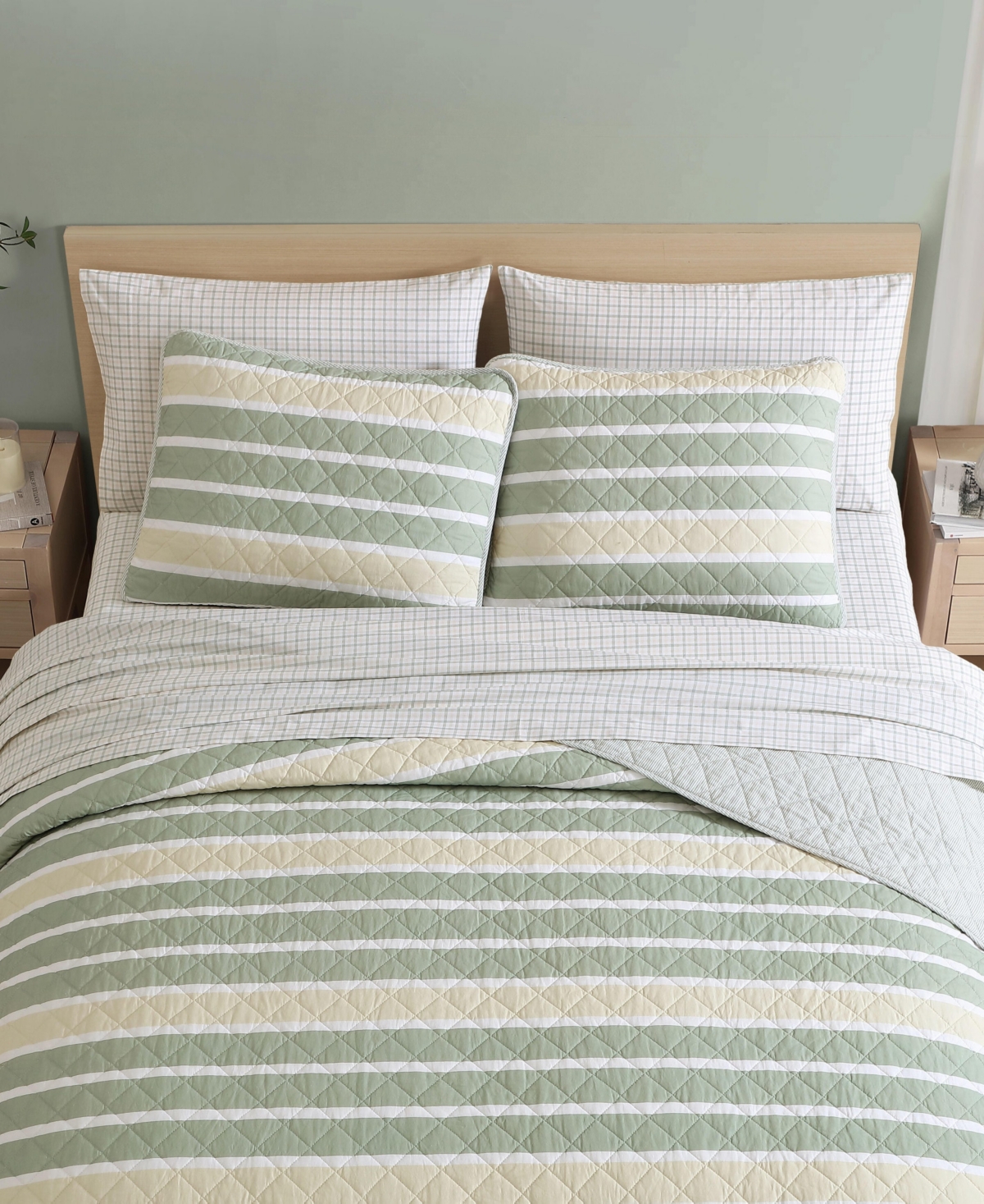 Nautica Varadero Stripe Cotton Reversible -Pc. Quilt Set