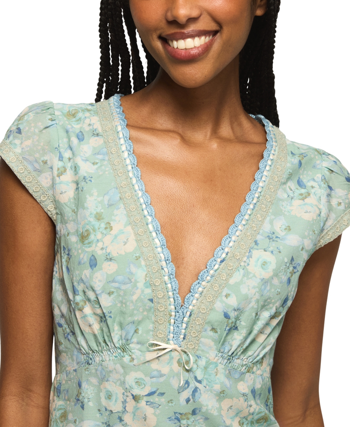 Lucky Brand Women's V-Neck Mini Dress