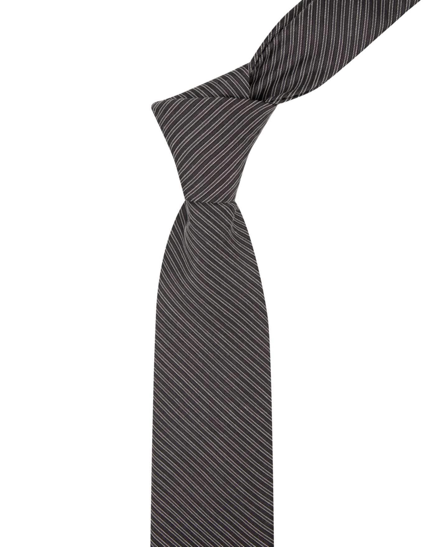 Мужские галстуки Calvin Klein Fontana Stripe Pattern Tie, цвет: Чёрный — фото 5