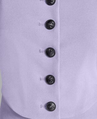 Women's Crepe Square Neck Button Front Two-Piece Dress