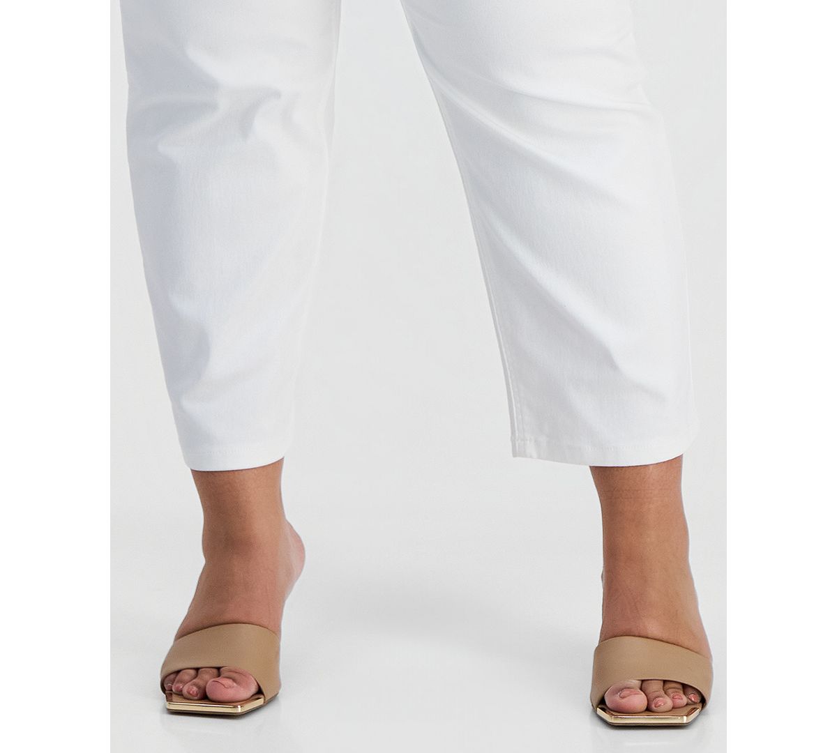 Jones New York Plus Size Lexington Straight-Leg Cropped Jeans view 6 — MAYCSS fashion products