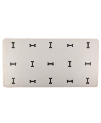 Dog Mat for Food and Water, Dog Bones
