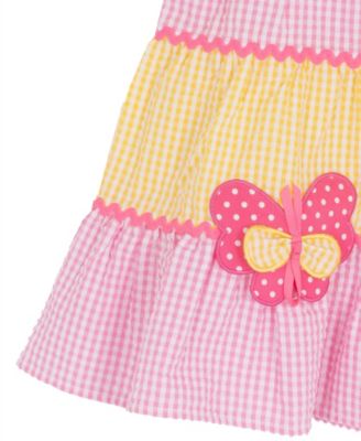 Girls' 2T-6X Tiered Seersucker Dress
