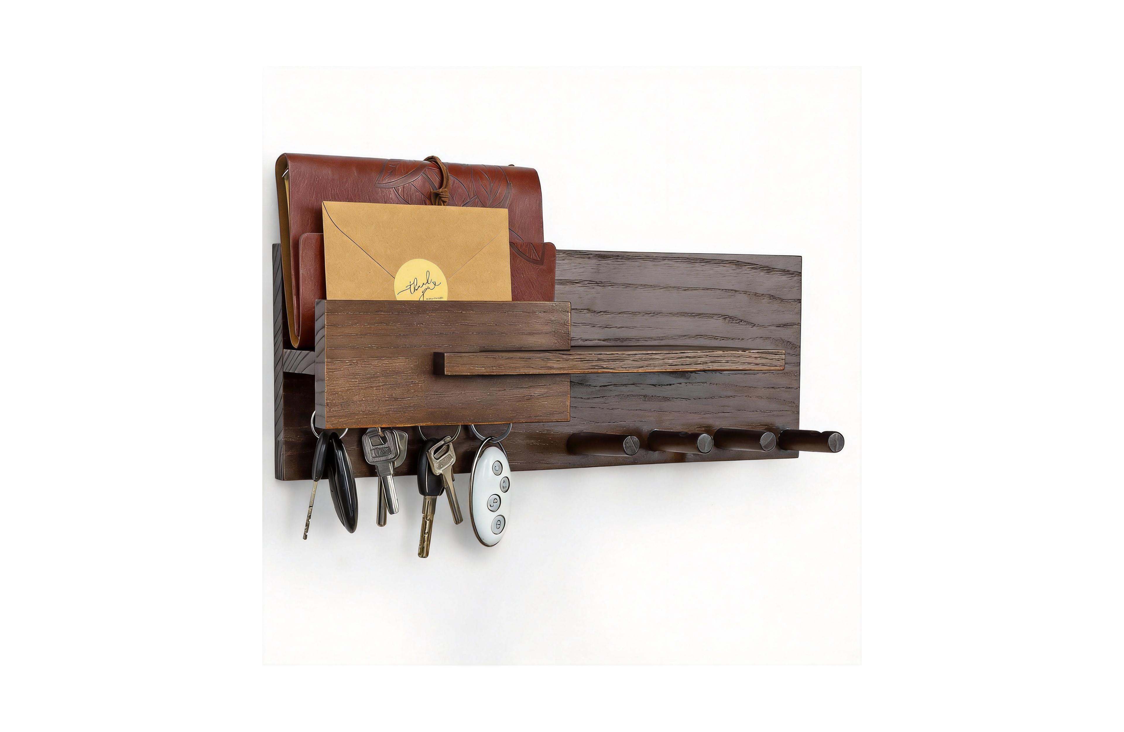 Yigii Solid Wood Mail & Key Holder