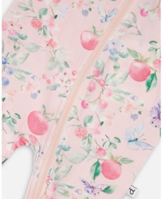 Baby Girls Cotton Jersey One-Piece Pyjama Printed Berries