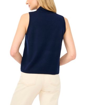 Women's Tie Neck Tank Sweater