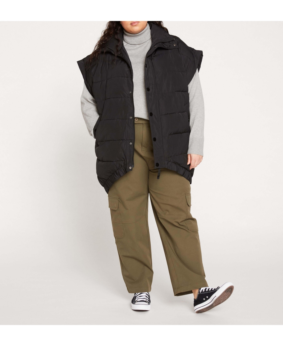 Universal Standard Plus Karlee Stretch Cotton Twill Cargo Pants