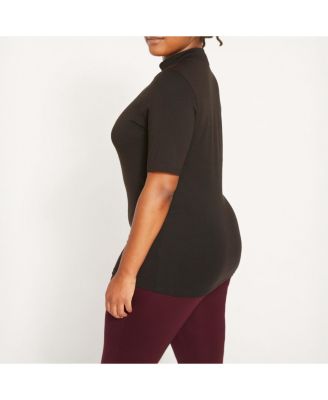 Women's Plus Size Modern Mock Neck Tee