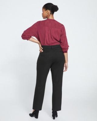 Plus Size Long Cigarette Ponte Pants