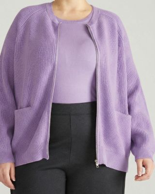 Women's Plus Size Better-Than-Wool Zip Cardigan Sweater