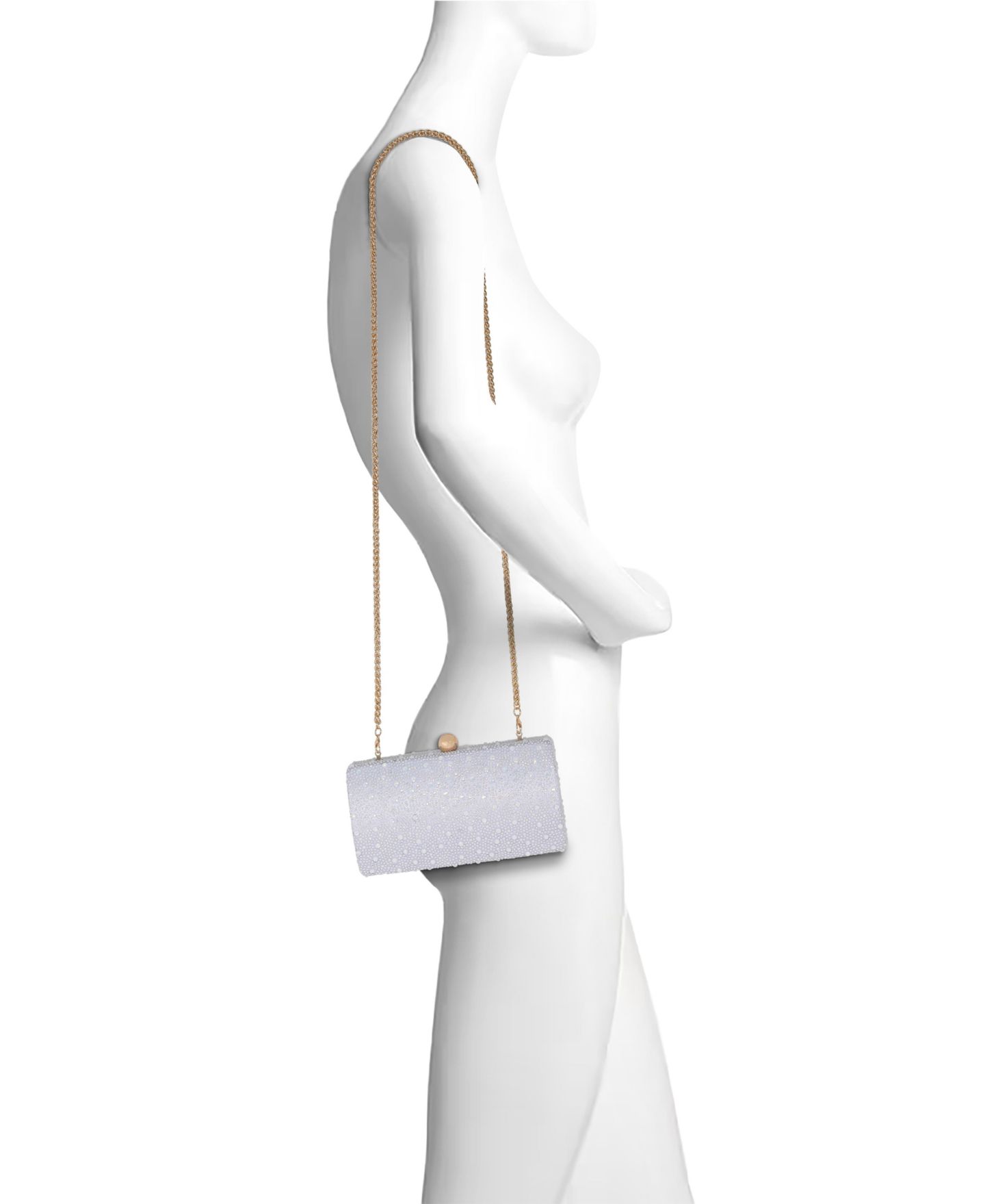 Женские клатчи Jewel Badgley Mischka Heather Opal Crystal Minaudiere, цвет: Синий — фото 4