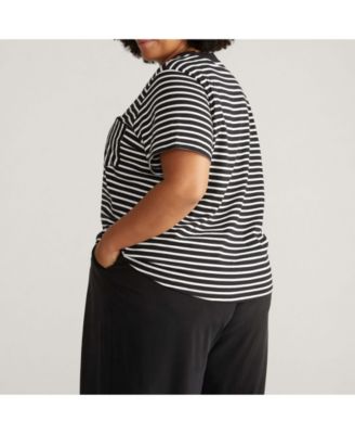 Plus Size Breton Stripe Garcon Tee