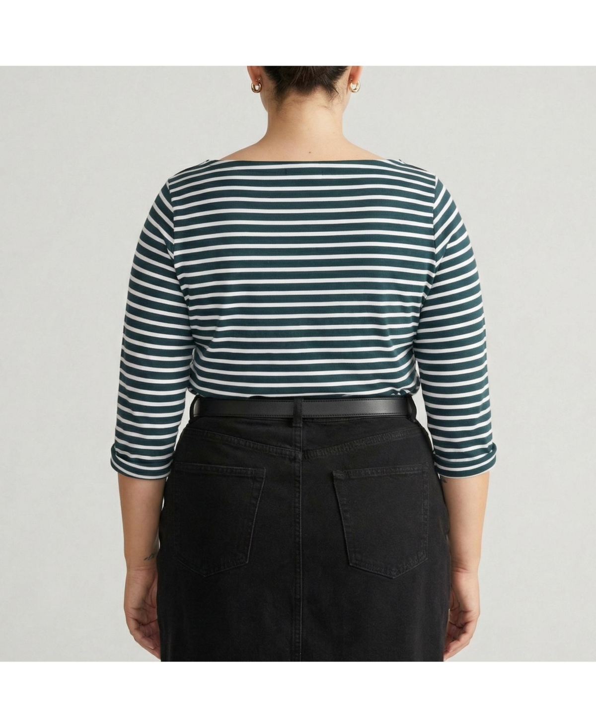 Universal Standard Women's Plus Belle Breton Stripe Jersey Tee