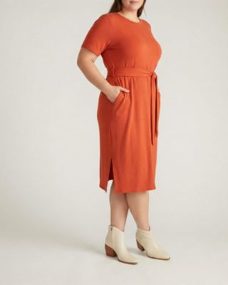Plus Size TravelKnit Belted Dress
