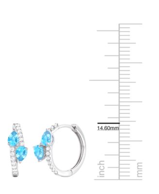 Multi Gemstone Earrings in 14k Gold Over Sterling Silver (Also in Sterling Silver)