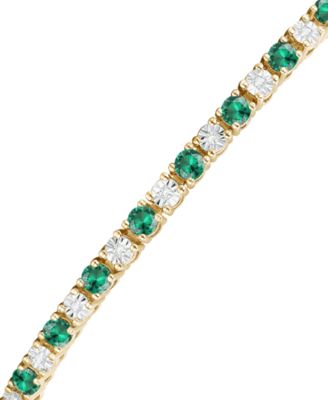Multi-Gemstone Bracelet in 14k Gold Over Sterling Silver (Also in Sterling Silver)