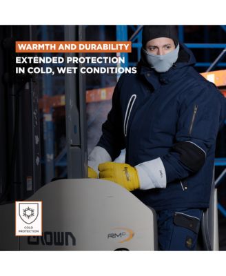 Men's Insulated Water-Resistant Cowhide Leather Gloves - Durable, Heavy-Duty Cold Weather Work Gloves