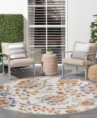 Aloha ALH17 5'3"x5'3" Round Area Rug