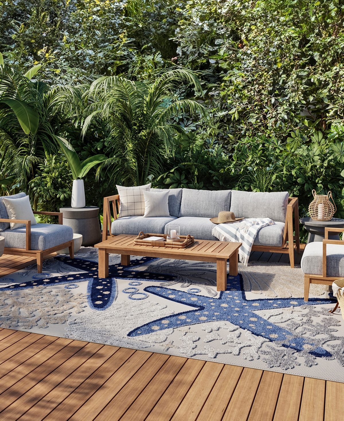 Nourison Home Aloha ALH24 7' x 10' Outdoor Area Rug