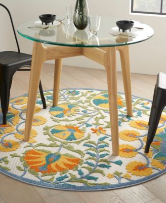 Aloha ALH22 5'3" x 5'3" Round Outdoor Area Rug