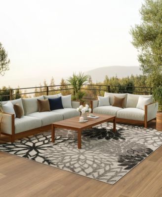 Aloha ALH05 Silver 7' x 10' Outdoor Area Rug