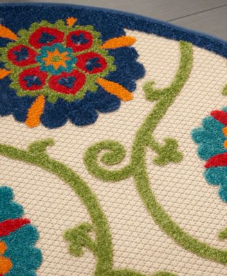 Aloha ALH19 4' x 4' Round Outdoor Area Rug