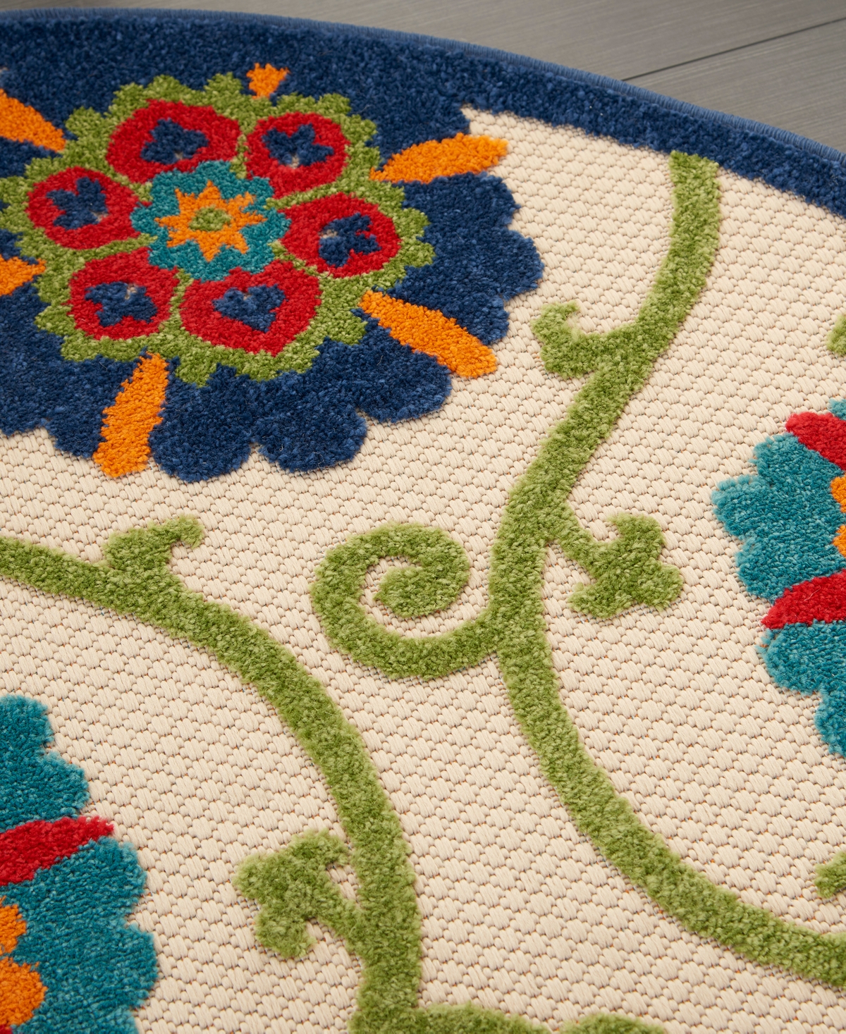 Nourison Home Aloha ALH19 4' x 4' Round Outdoor Area Rug