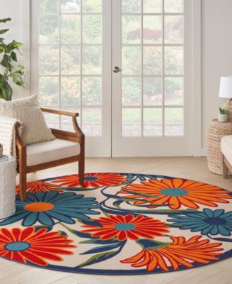 Aloha ALH33 7'10"x7'10" Round Area Rug