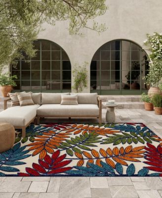 Aloha ALH18 Multi 6' x 9' Outdoor Area Rug