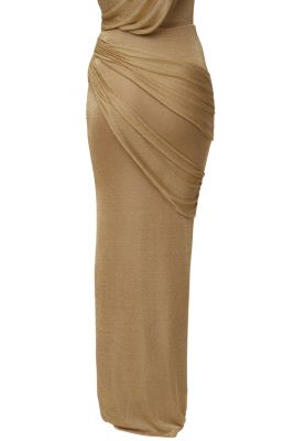 Women's Opulent Metallic Maxi Skirt
