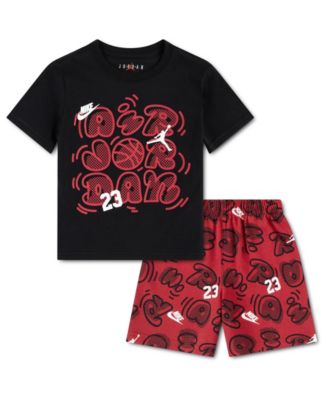Boys' 4-7X Printed Movement Lines T-Shirt & Shorts, 2-Piece Set