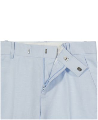 Boys' 8-20 Tri-Blend Linen Zip Closure Suit Pants