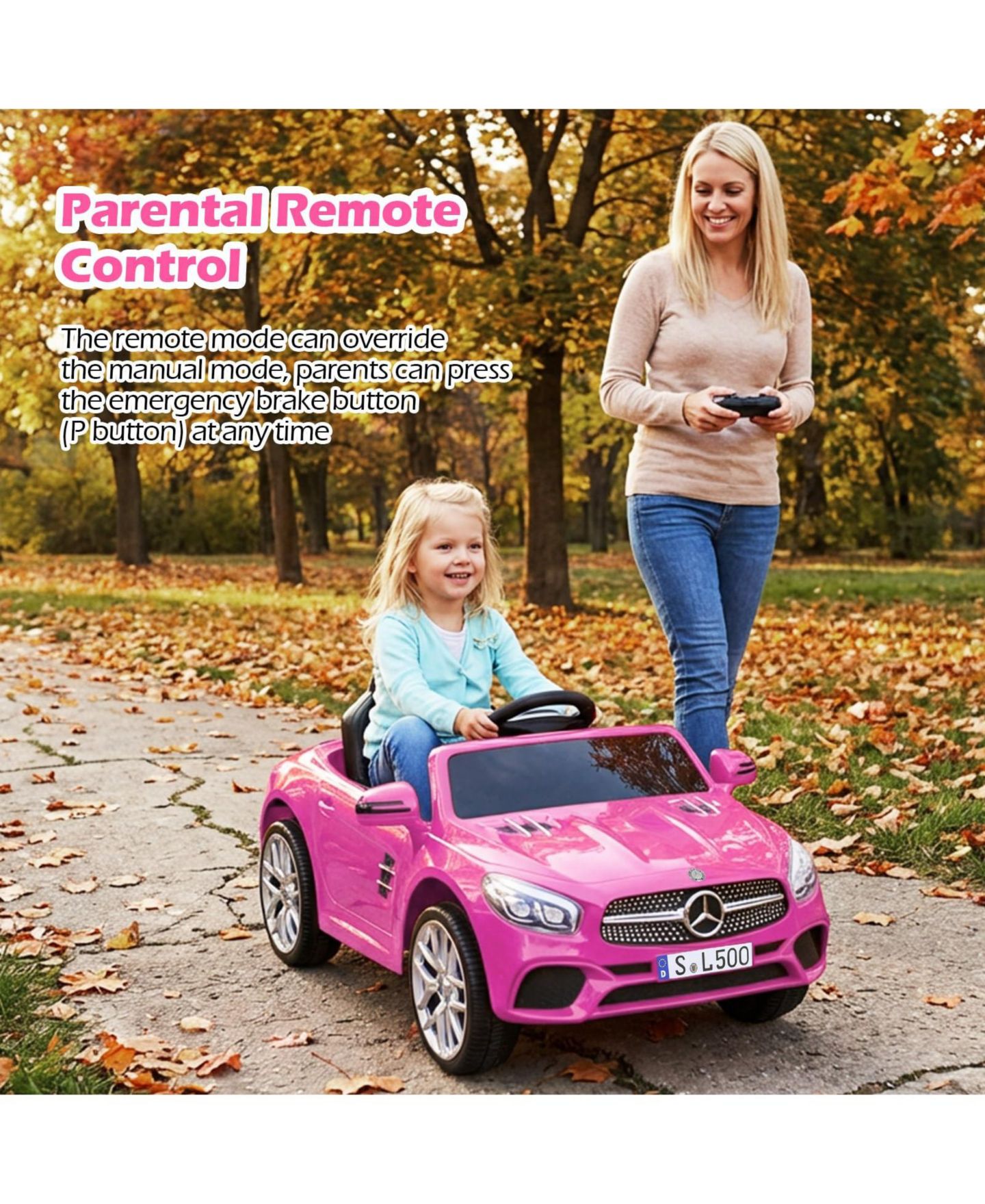 Детская игрушка Mecale G63 12V Remote Control Licensed Mercedes-Benz Ride-On Car, For 2 Riders, Ages 3+, цвет: Розовый — фото 9