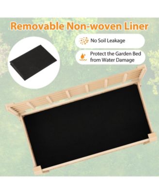 Elevated Wooden Planter Box with Trellis Raised Garden Bed