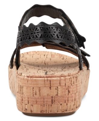 Women's Slatal Leather Platform Footbed Sandals