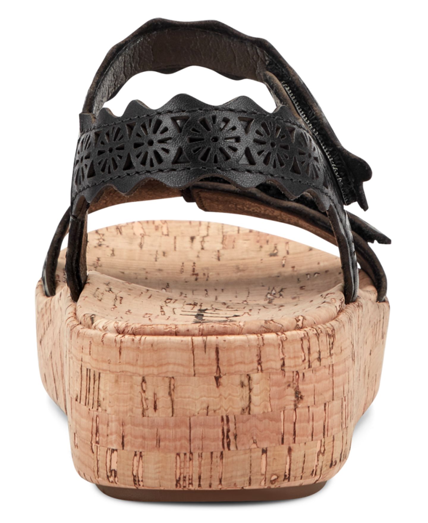 Женские сандалии Earth Slatal Leather Platform Footbed, цвет: Чёрный кожаный — фото 3