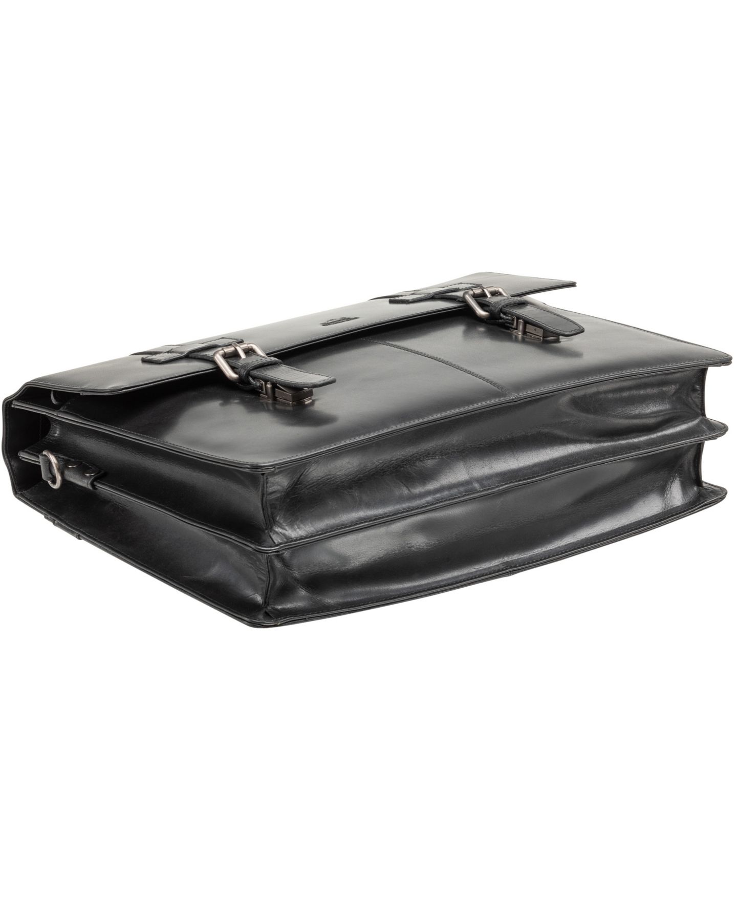 Мужская сумка Mancini Double Compartment Laptop Briefcase, цвет: Чёрный — фото 4