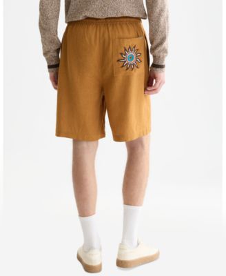 Men's Embroidered Wide-Fit Bermuda Shorts