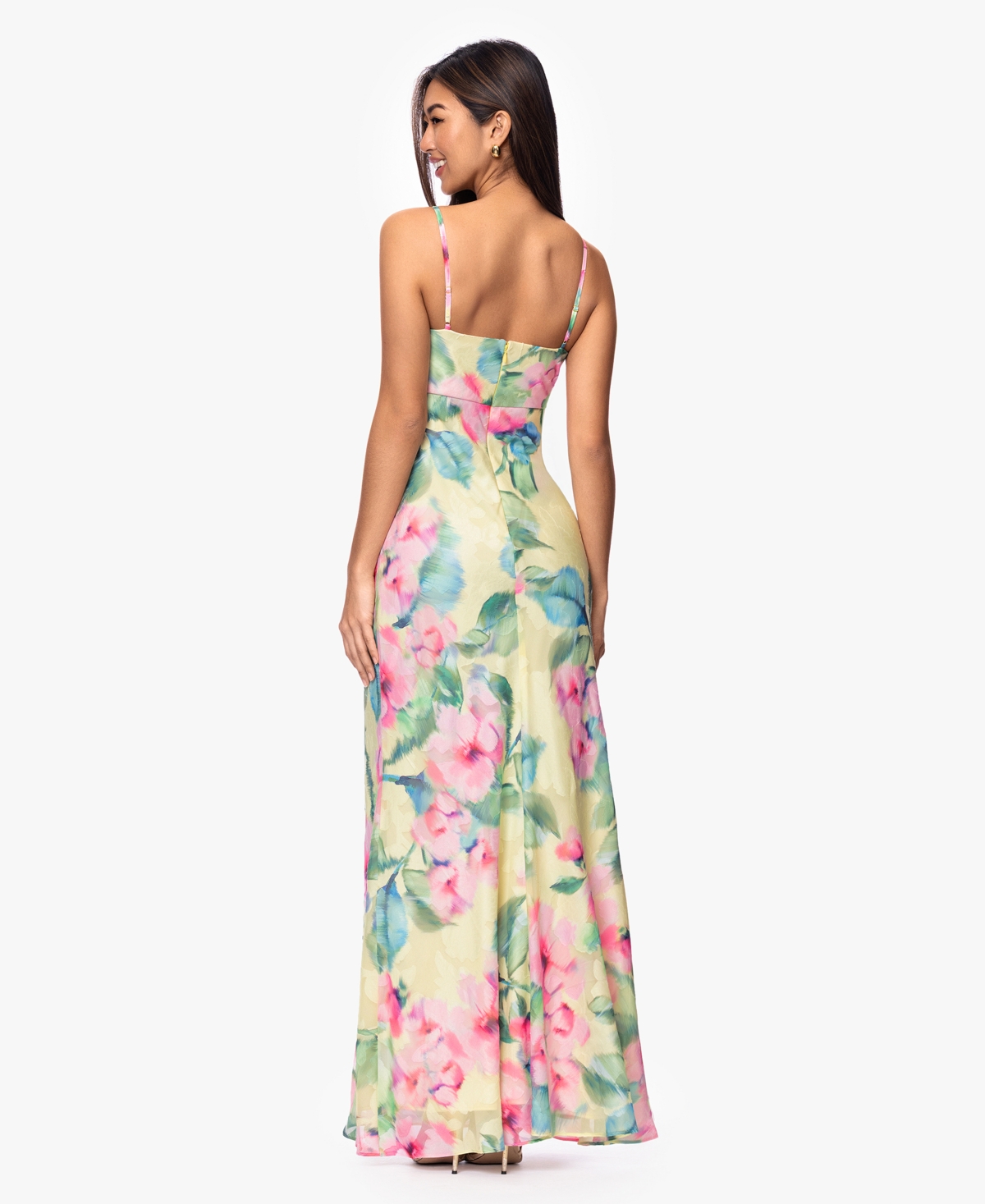 Xscape Women's Floral Print Maxi Dress