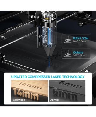 10W Laser Engraver Cutter with 15.7in x 15.7in Area, Dual-Beam & Touchscreen