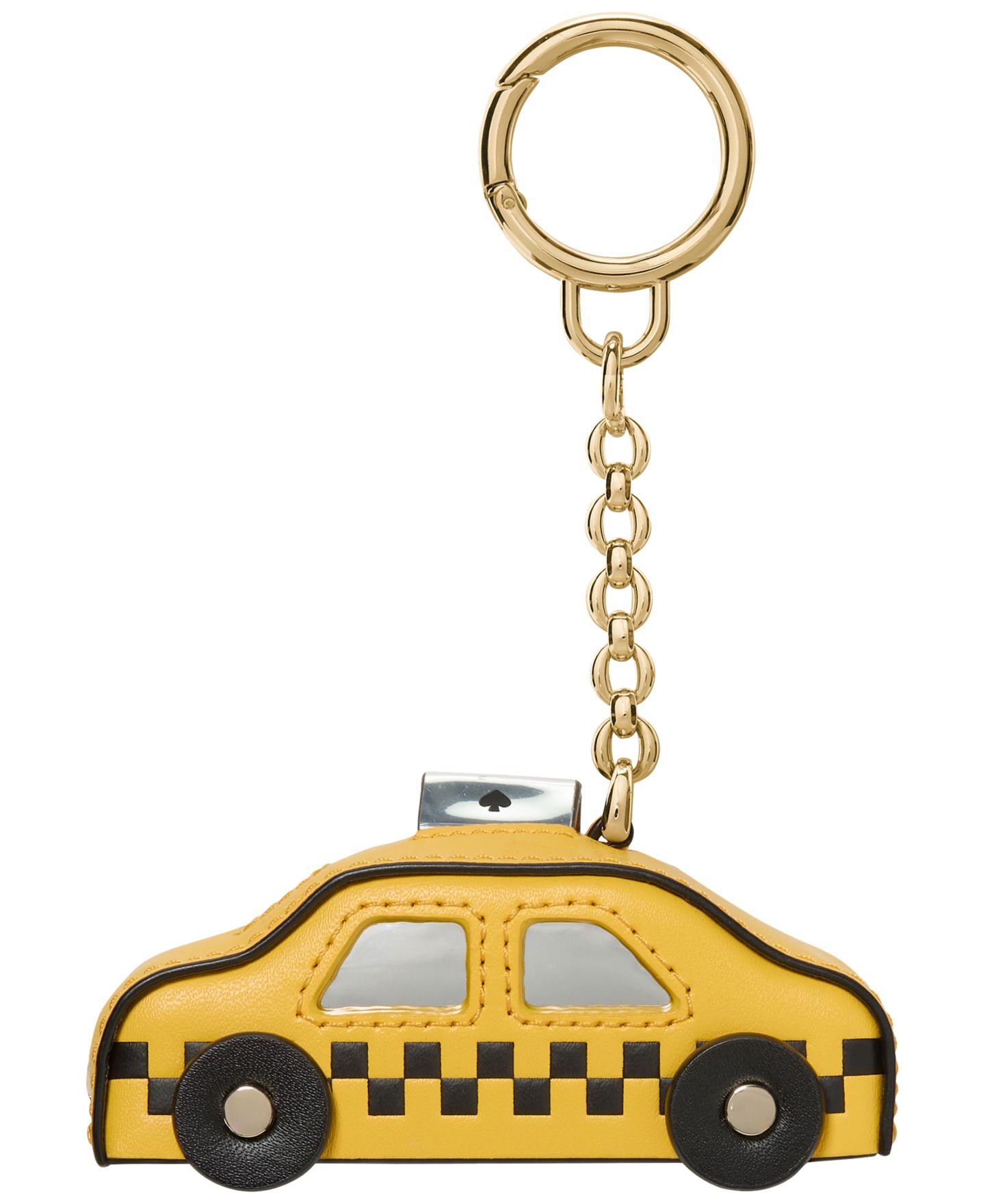 Женский брелок Kate Spade New York On a Roll Taxi Leather Bag Charm, цвет: Жёлтый разноцветный — фото 1