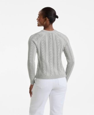 Women's Drifter Raglan Pointelle Crew Neck Sweater