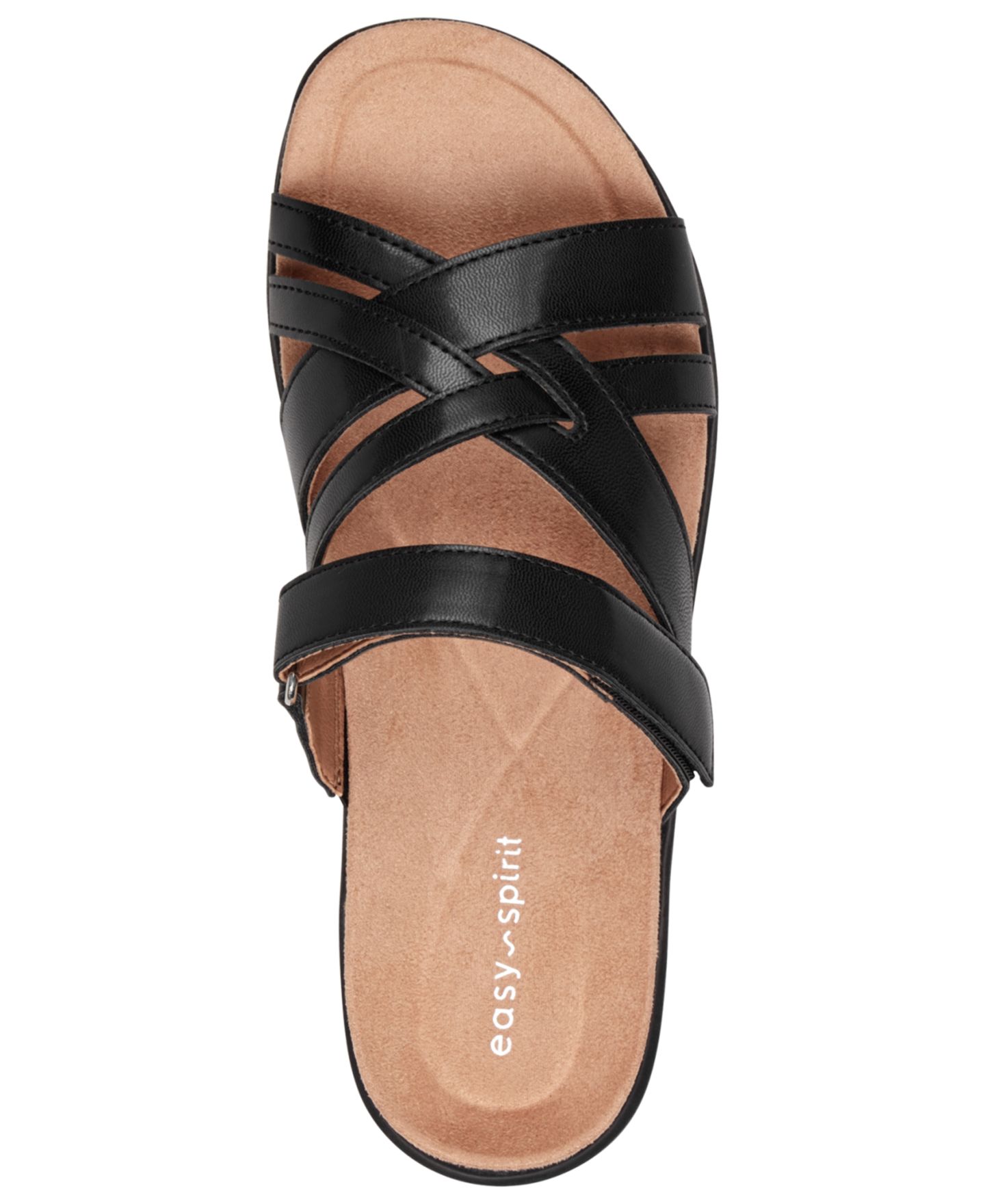 Женские сандалии Easy Spirit Waylin Strappy Flat Slip-On, цвет: Чёрный — фото 4