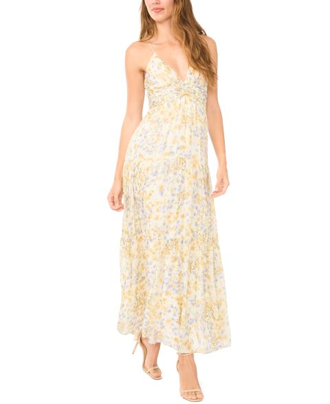 Женское платье Parker The Liora V-Neck Floral Printed, цвет: Egret