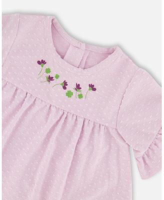 Big Girls Jersey Tunic and Cotton Capri Set Printed Flowers
