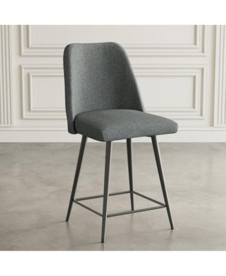 Macey Contemporary Modern Upholstered Counter Barstool (Set of 2)
