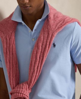 Men's Custom Slim-Fit Honeycomb-Mesh Polo Shirt