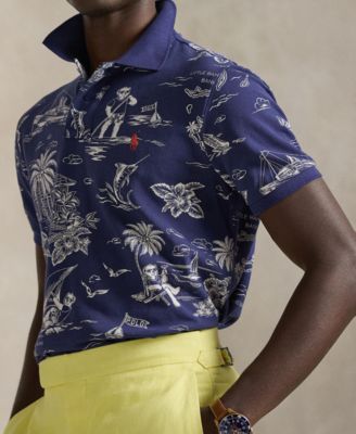 Men's Classic-Fit Bear Mesh Polo Shirt