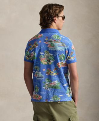 Men's Classic-Fit Tropical-Print Polo Shirt